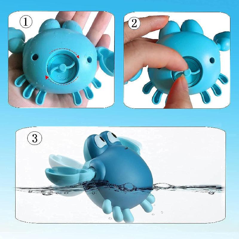 Swimming Crab Bath Toys for Toddlers 4 Pcs