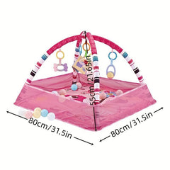 18 Piece Baby Activity Gym Set With Fence Gym Ball Pit Crawling Mat