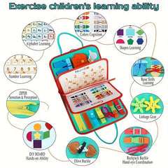 Busy Board Montessori Toys Sensory Toddler Educational Travel Preschool