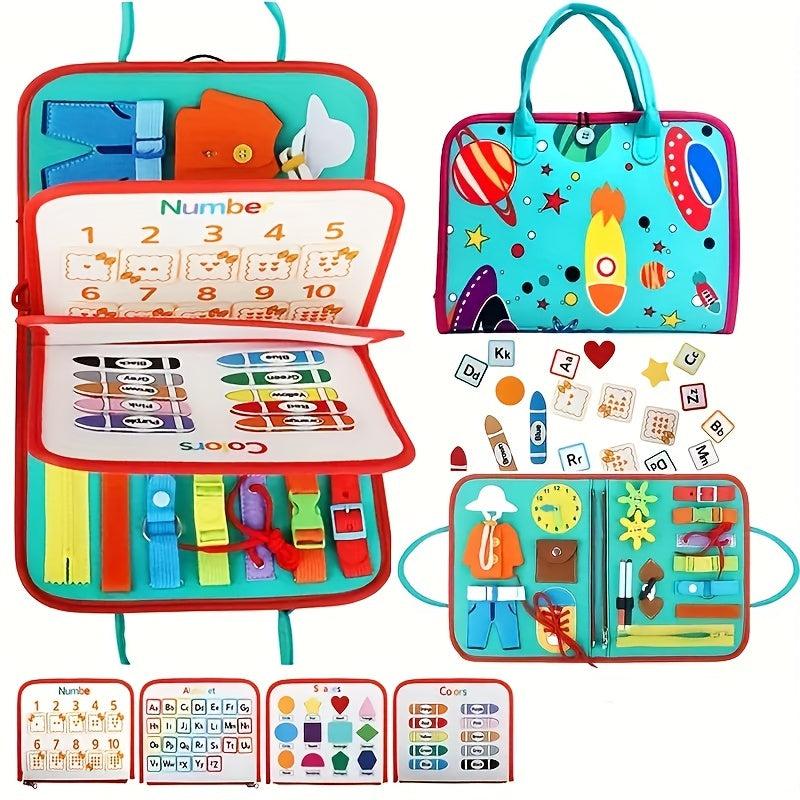 Busy Board Montessori Toys Sensory Toddler Educational Travel Preschool