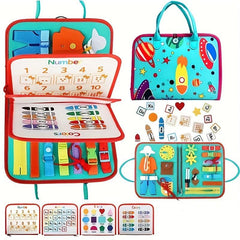 Busy Board Montessori Toys Sensory Toddler Educational Travel Preschool
