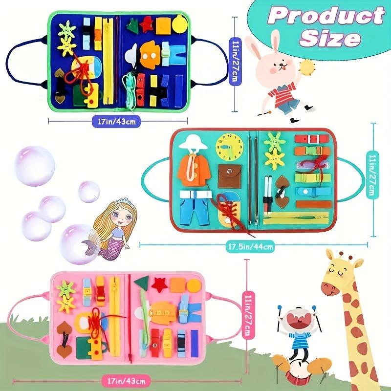 Busy Board Montessori Toys Sensory Toddler Educational Travel Preschool