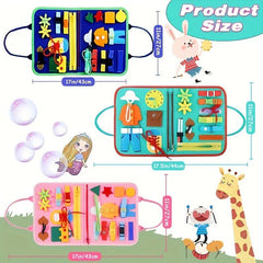 Busy Board Montessori Toys Sensory Toddler Educational Travel Preschool