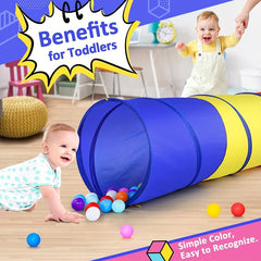 70in Pop Up Play Tunnel w/ Storage Bag for Kids & Pets, Indoor/Outdoor Toys