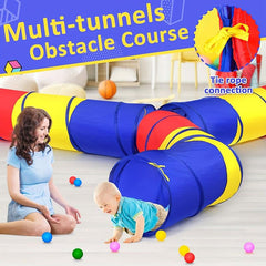 70in Pop Up Play Tunnel w/ Storage Bag for Kids & Pets, Indoor/Outdoor Toys