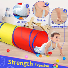 70in Pop Up Play Tunnel w/ Storage Bag for Kids & Pets, Indoor/Outdoor Toys