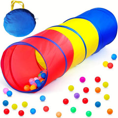 70in Pop Up Play Tunnel w/ Storage Bag for Kids & Pets, Indoor/Outdoor Toys