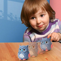 Press & Go Cartoon Owl Toys - Gift for 1-3 Year Old Boys & Girls