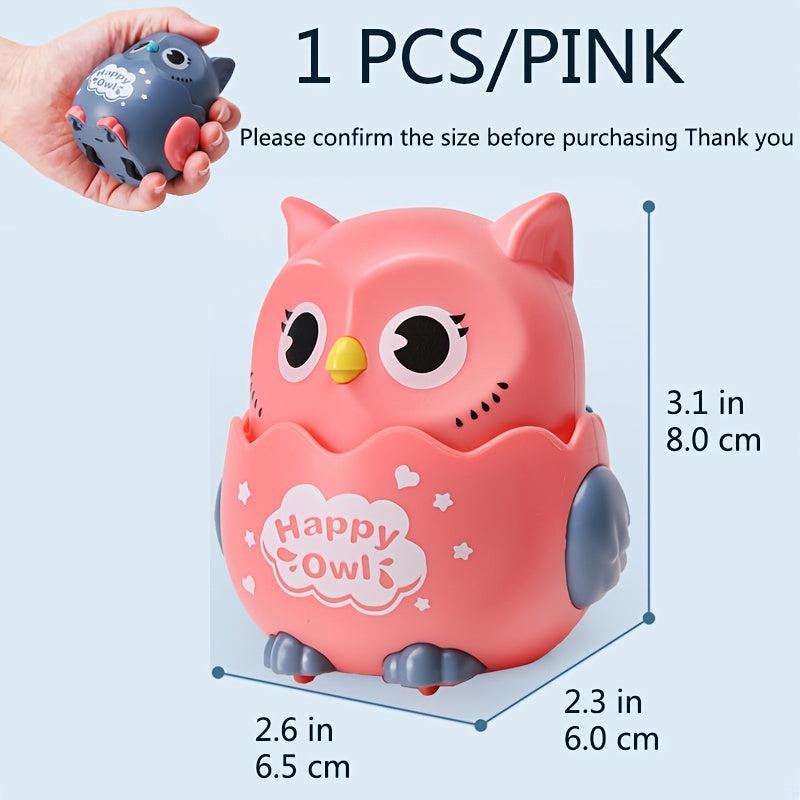 Press & Go Cartoon Owl Toys - Gift for 1-3 Year Old Boys & Girls