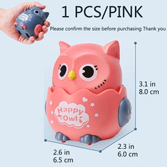 Press & Go Cartoon Owl Toys - Gift for 1-3 Year Old Boys & Girls