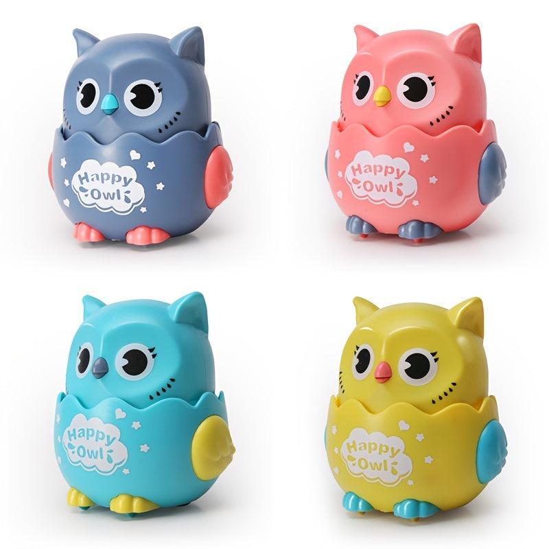 Press & Go Cartoon Owl Toys - Gift for 1-3 Year Old Boys & Girls