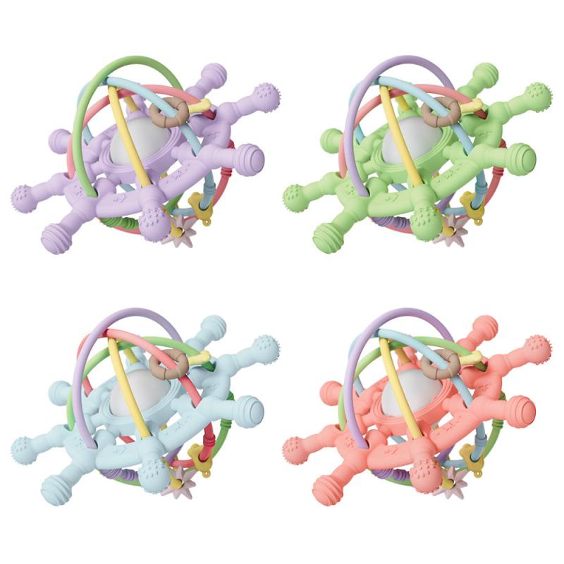 Baby Rattle & Teether Bed Bell Montessori Ball