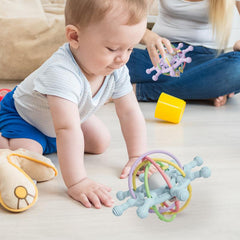 Baby Rattle & Teether Bed Bell Montessori Ball