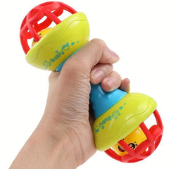 Soft Rubber Dumbbell Teether Rattle For Infants - Develop Hand-eye Coordination