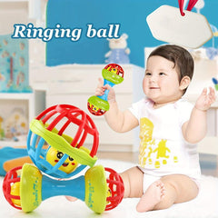 Soft Rubber Dumbbell Teether Rattle For Infants - Develop Hand-eye Coordination