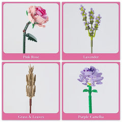 DIY Holiday Gift Building Blocks Flower Arrangement Set