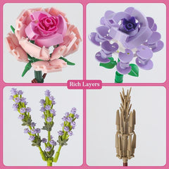 DIY Holiday Gift Building Blocks Flower Arrangement Set