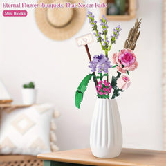 DIY Holiday Gift Building Blocks Flower Arrangement Set