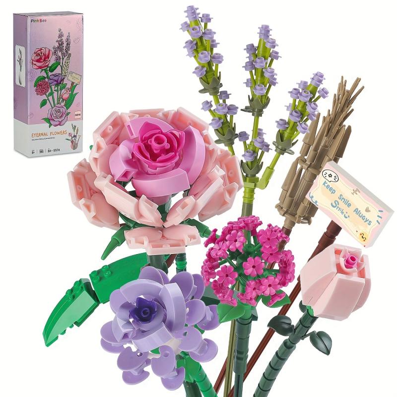 DIY Holiday Gift Building Blocks Flower Arrangement Set