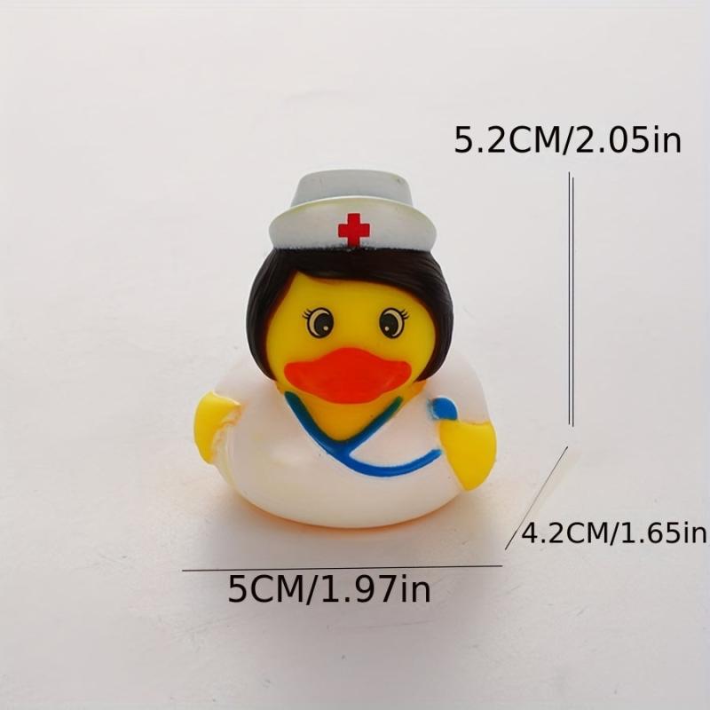 12Pcs Role Playing Pilot Nurse Bath Duck Set for Kids