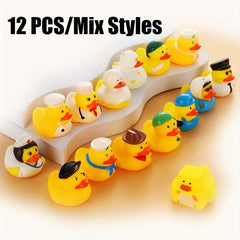12Pcs Role Playing Pilot Nurse Bath Duck Set for Kids