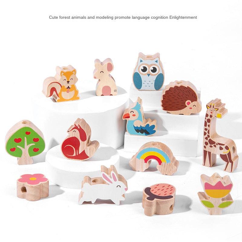 Wooden Animal Bricks Pro Balance Educational Building Blocks Toy