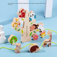 Wooden Animal Bricks Pro Balance Educational Building Blocks Toy