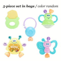 Baby Teething Chewer Rattle Teether Toy Newborn Can Chew Teeth Grab Hand Rattle