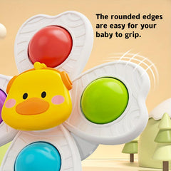3pcs Spinning Windmill Chair Toy for Baby Bath Fun