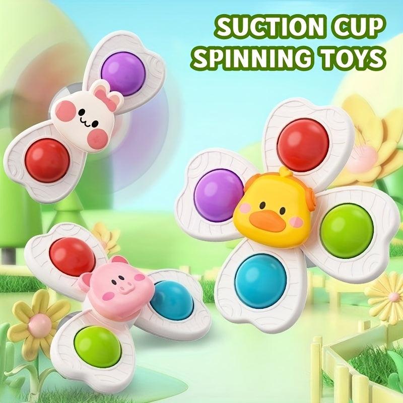 3pcs Spinning Windmill Chair Toy for Baby Bath Fun