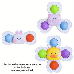 3pcs Spinning Windmill Chair Toy for Baby Bath Fun