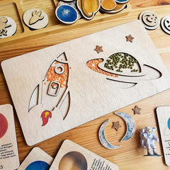 Wooden Animal Sensory Tray for Kids