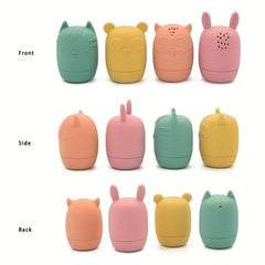 4pcs Baby Silicone Bath Toys Animal Shape Baby Interactive Bath Toys