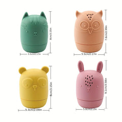 4pcs Baby Silicone Bath Toys Animal Shape Baby Interactive Bath Toys