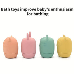 Fun Animal Bath Toys 4 Pack for Toddlers & Kids