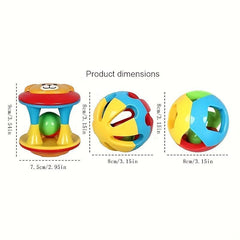 Baby Bell Ball Multicolor Sensory Rattle Toy