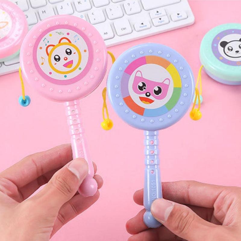 2 Pcs Baby Toys Gnaws Biteable Rattle Educational Drum