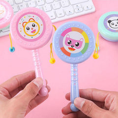 2 Pcs Baby Toys Gnaws Biteable Rattle Educational Drum