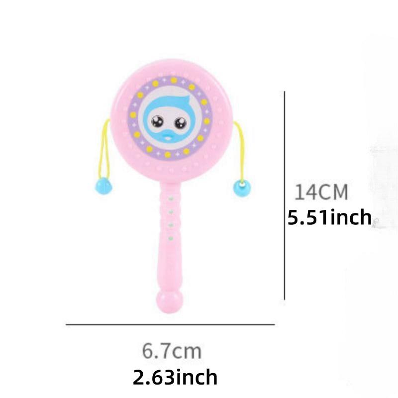 2 Pcs Baby Toys Gnaws Biteable Rattle Educational Drum