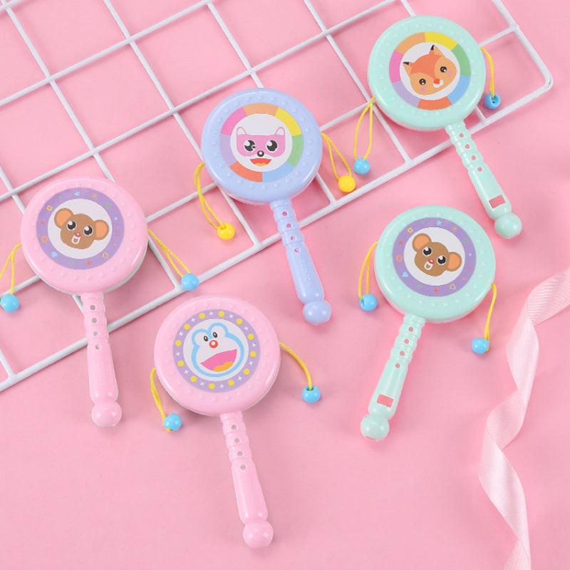 2 Pcs Baby Toys Gnaws Biteable Rattle Educational Drum