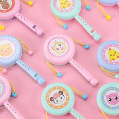 2 Pcs Baby Toys Gnaws Biteable Rattle Educational Drum