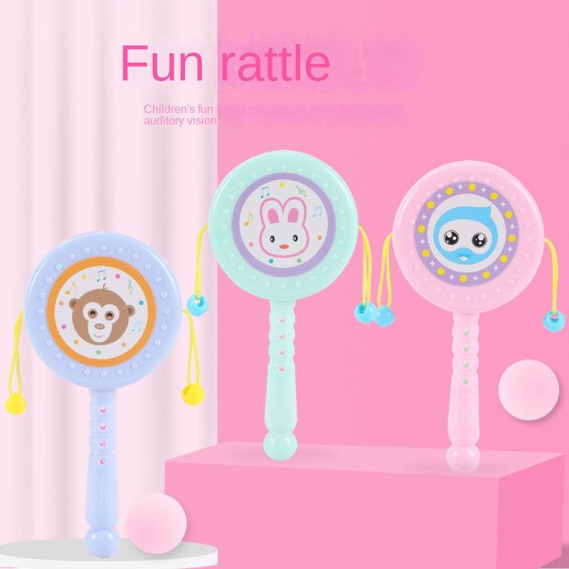 2 Pcs Baby Toys Gnaws Biteable Rattle Educational Drum