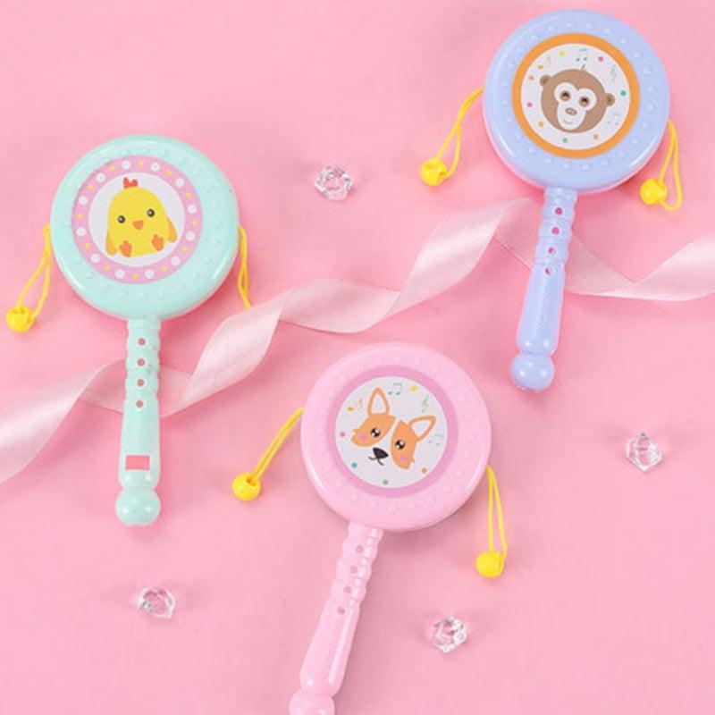 2 Pcs Baby Toys Gnaws Biteable Rattle Educational Drum