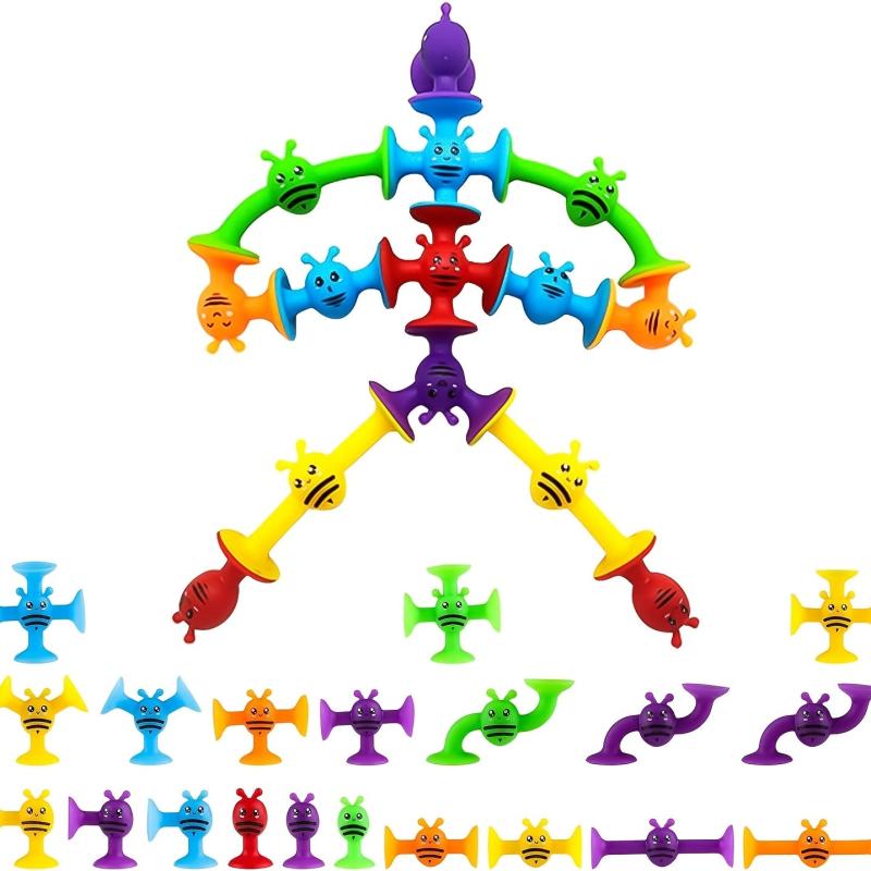 40 Suction Cup Animals Bath Toy for Kids Stress Relief Game