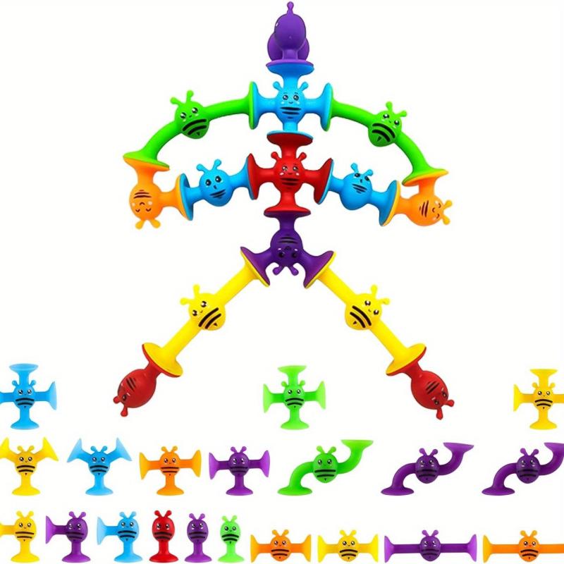 40 Suction Cup Animals Bath Toy for Kids Stress Relief Game