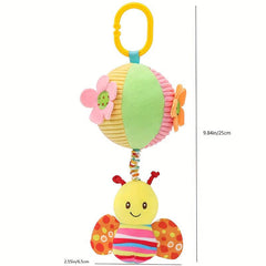 Drawstring Cloth Ball Soother Hand Grab Ball Plush Bed Bell Toy
