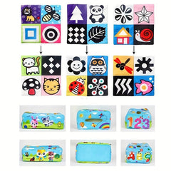 Montessori Tissue Box Crinkle & More Baby Toy Set