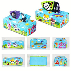 Montessori Tissue Box Crinkle & More Baby Toy Set