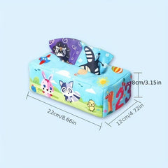 Montessori Tissue Box Crinkle & More Baby Toy Set