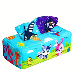 Montessori Tissue Box Crinkle & More Baby Toy Set